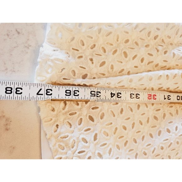 Julian Taylor vintage dress size 12 faux wrap wrap collar eyelet white pockets - Picture 13 of 16